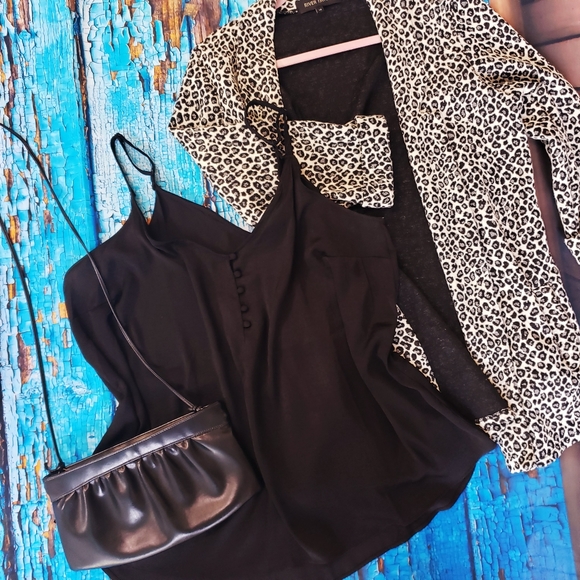 Michel Studio Black Satiny Tank 1X/16 - Picture 1 of 6